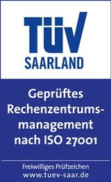 Rechenzentrum TüV Zertifikat DIN ISO 27001