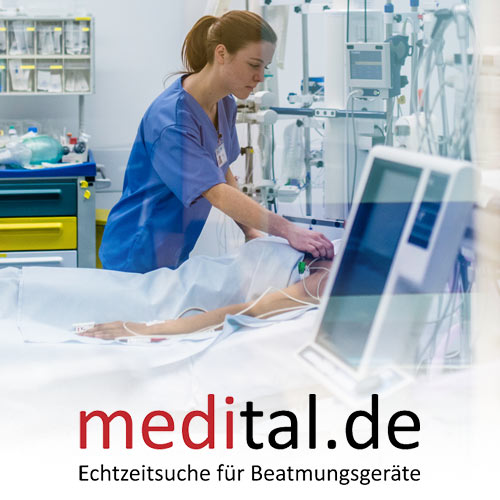 medital.de - Echtzeit-Suche für die Verfügbarkeit von Beatmungsgeräten